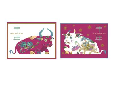 Zodiac Series - Ox Postcards (set of 2 Designs) (PCOXPCD)